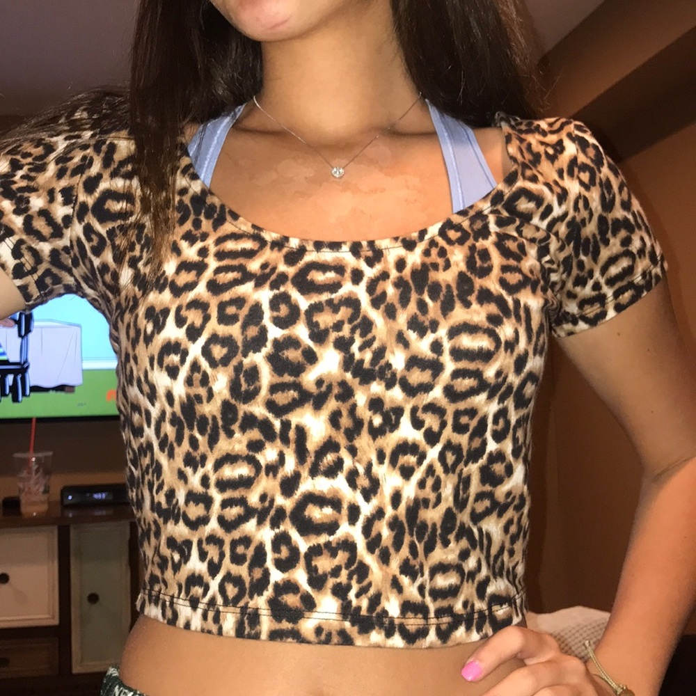 Cheetah print crop top